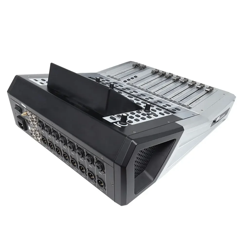 Professional DM12 Professional 12 Channel Digital Mixer Audio Special for DJ Studio & Live Performances Durable Metal Material