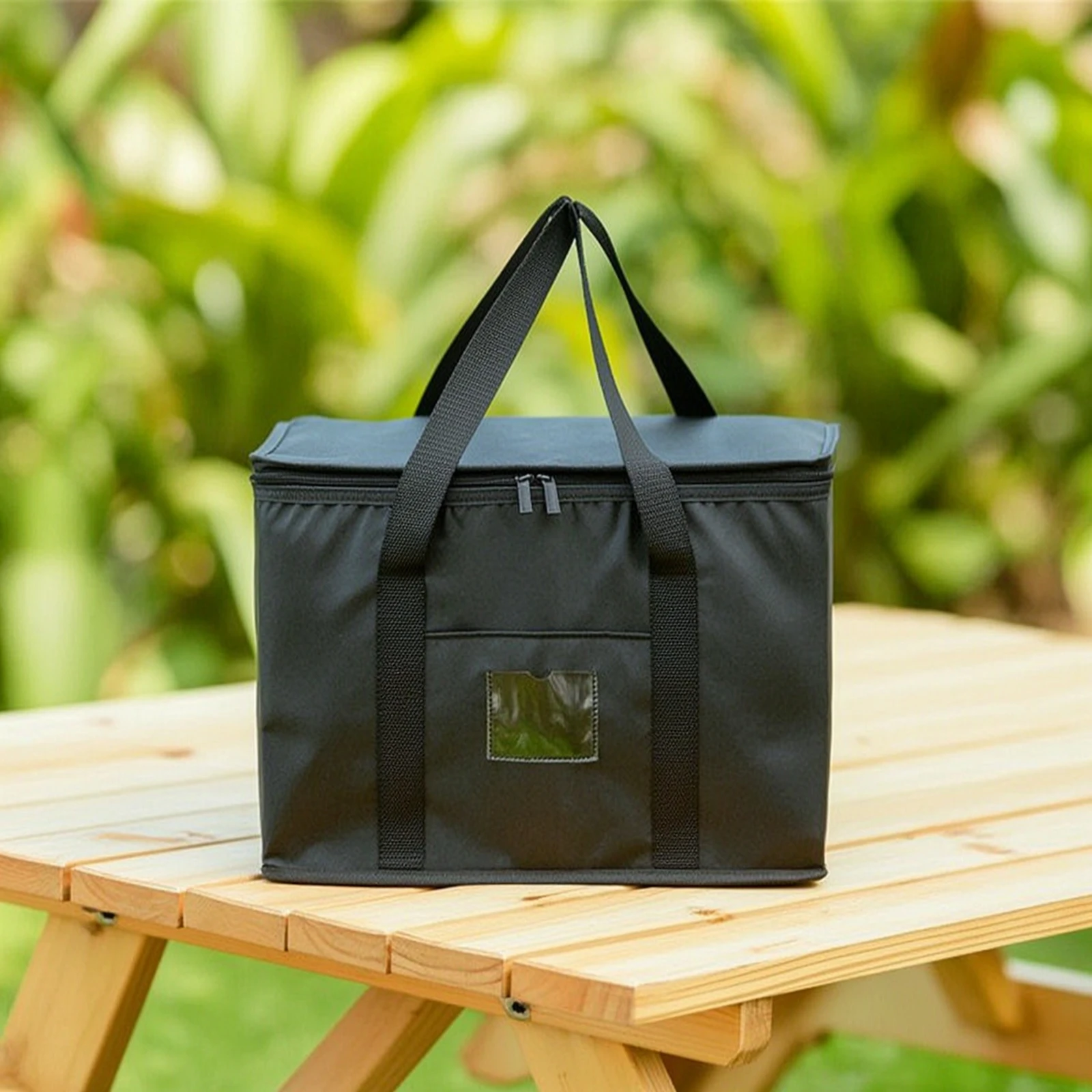 Insulated Tote Bag Stable Tote Bag with Clear Window Heavy Duty Classic for Shoppers, Picnics, Travel