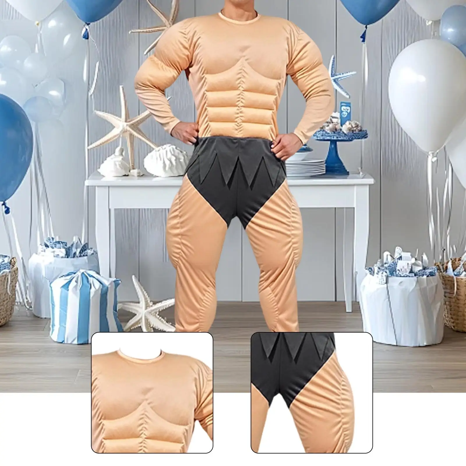 

Мужской костюм-майка с эффектом мускулатура, модный, креативный, забавный, с подкладкой, для пауэрлифтинга, боди для тематических мероприятий, вечеринок, ролевых игр