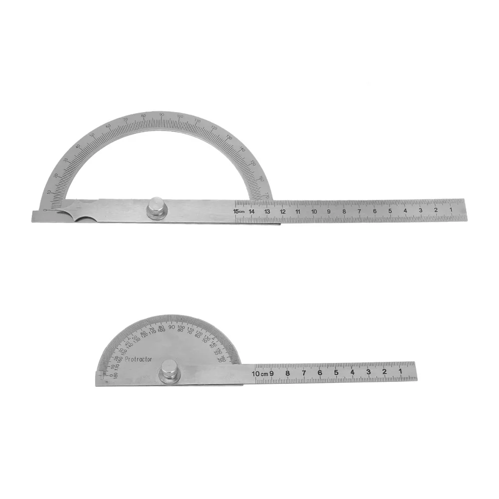 Rotary Protractor Stainless Steel 180 Degree Protractor Rotary Angle Finder Measuring Ruler 180 Degree Protractor Angle Finder