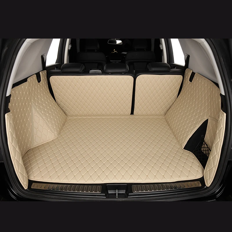 Durable Custom Leather Car Trunk Boot Mat For 5 Seater Volkswagen Tiguan Allspace AD1 New Auto Carpet Accessories Interior Parts