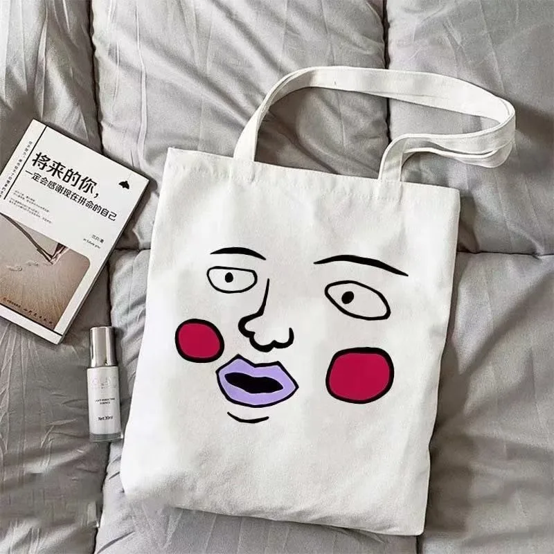 Neue Mob Psycho 100 Shigeo Kageyama Reigen Arataka Dimple Canvas-Tasche für Schüler, Große Kapazität, Schultertasche mit Hohem Farbwert – Detail 3