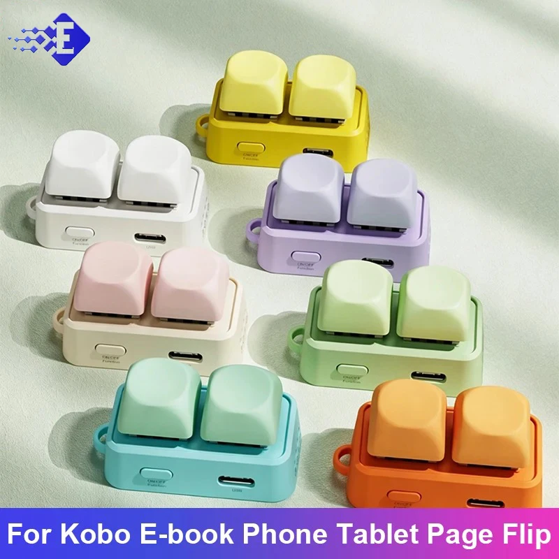 Lightweight Wireless Blue Tooth Remote Control Keypad Dual Button For Kobo E-book Readers Mobile Phone Tablet Page Flip