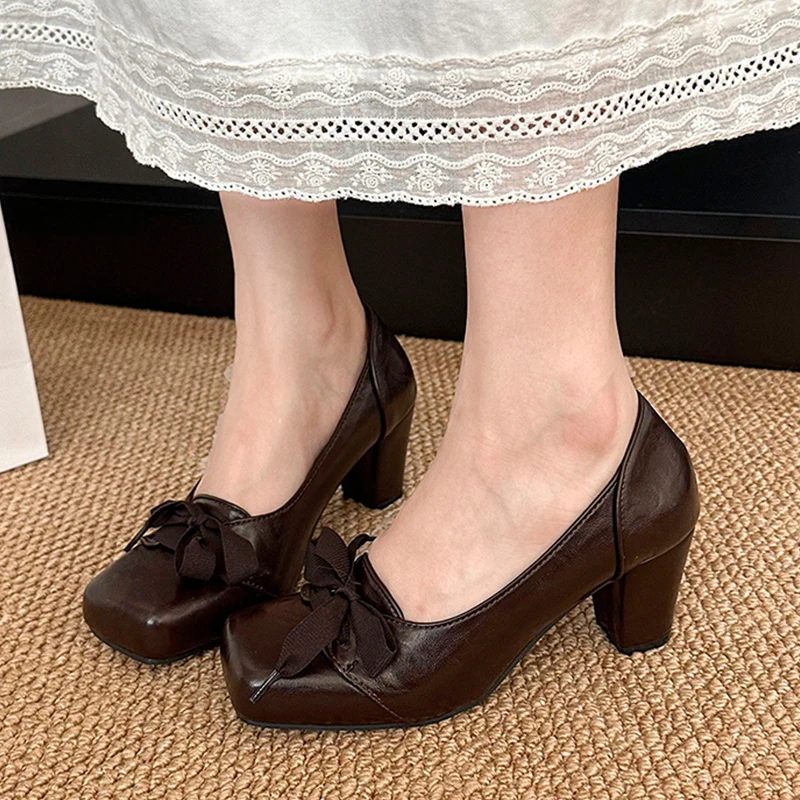 Women Shoes Size 7 - Square Toe High Heels Women Shoes