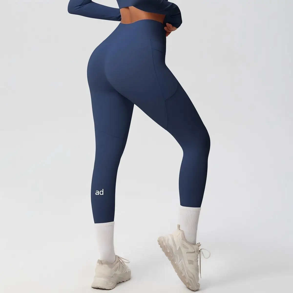 New double-sided brushed tight fitting high elasticity breathable yoga pants for sports running and fitness yoga pants