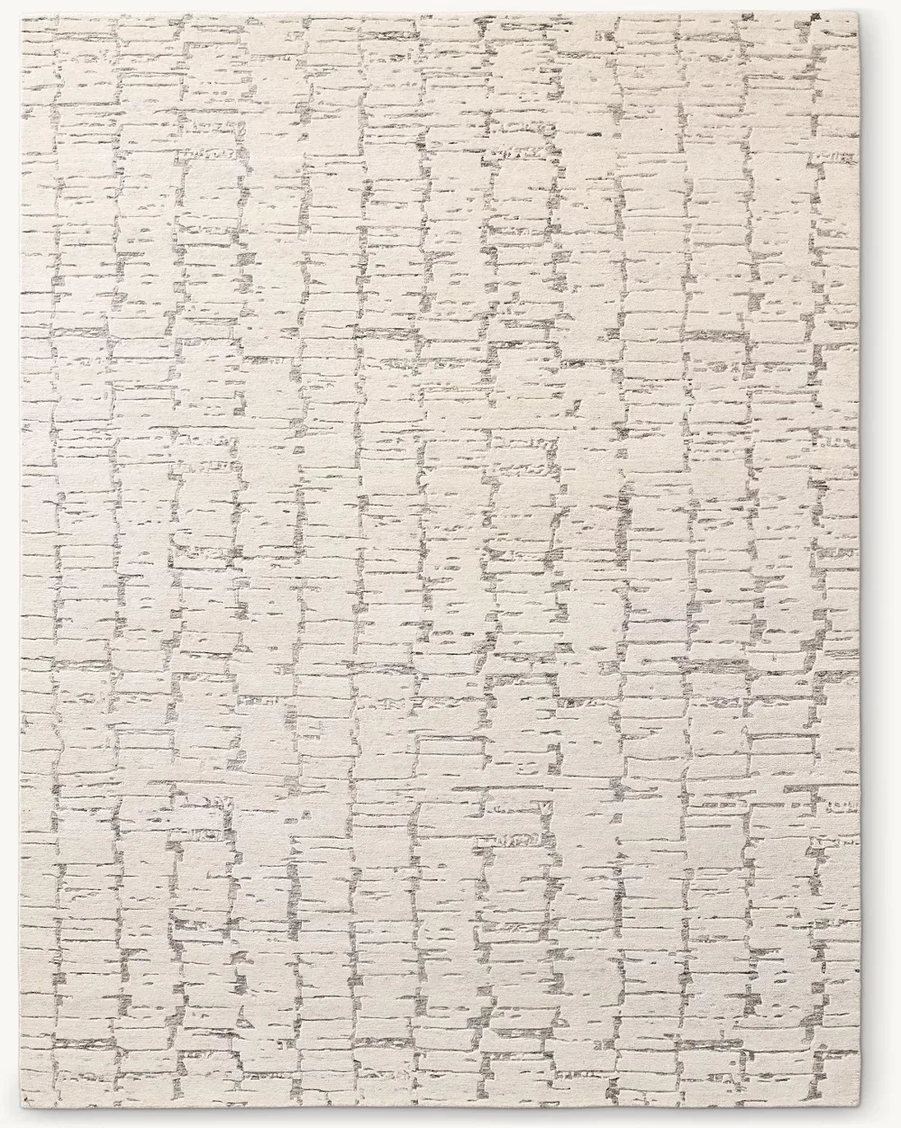 ！@Marled Silver Color Stripe Wool Viscose Carpet Abrash Tone Low Sheared Pile Textured Luxury Rug Modern Living Room Rug