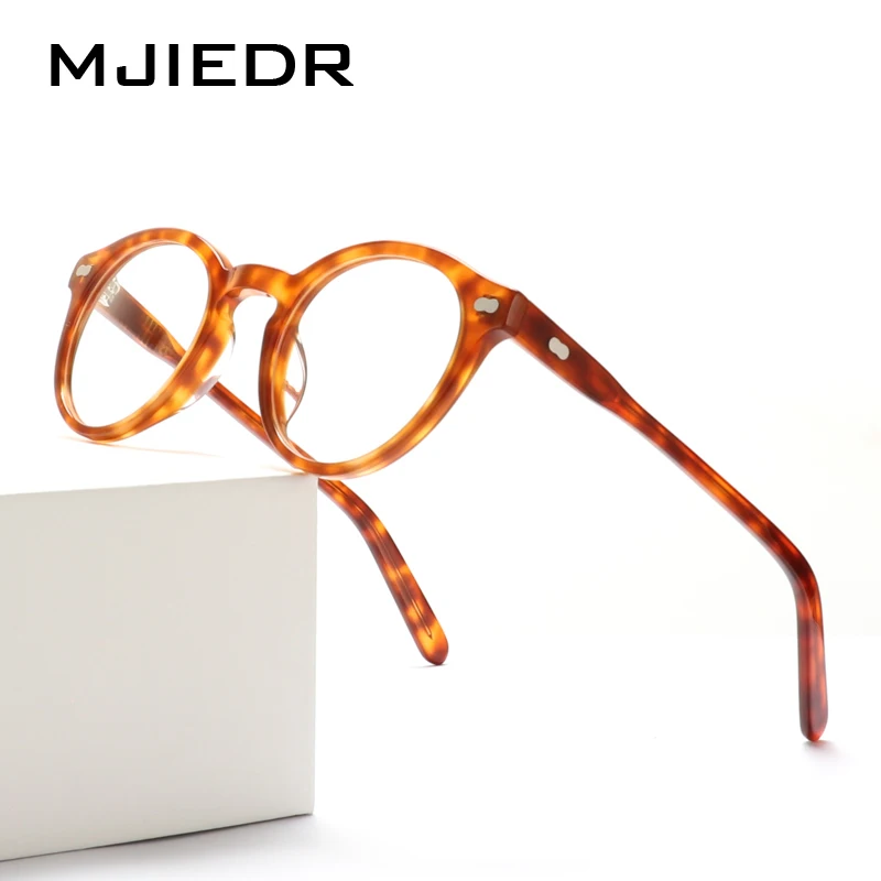 

Vintage Acetate Glasses Frame Men Round Prescription Myopia Optical Eyeglasses Women 2024 New Retro Luxury Spectacles Eyewear