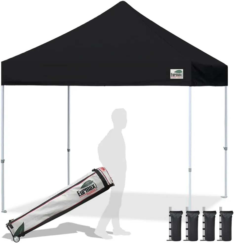 

10x10ft Patio Pop Up Canopy Tent for Outdoor Events Commercial Instant Canopies with Heavy Duty Roller Bag