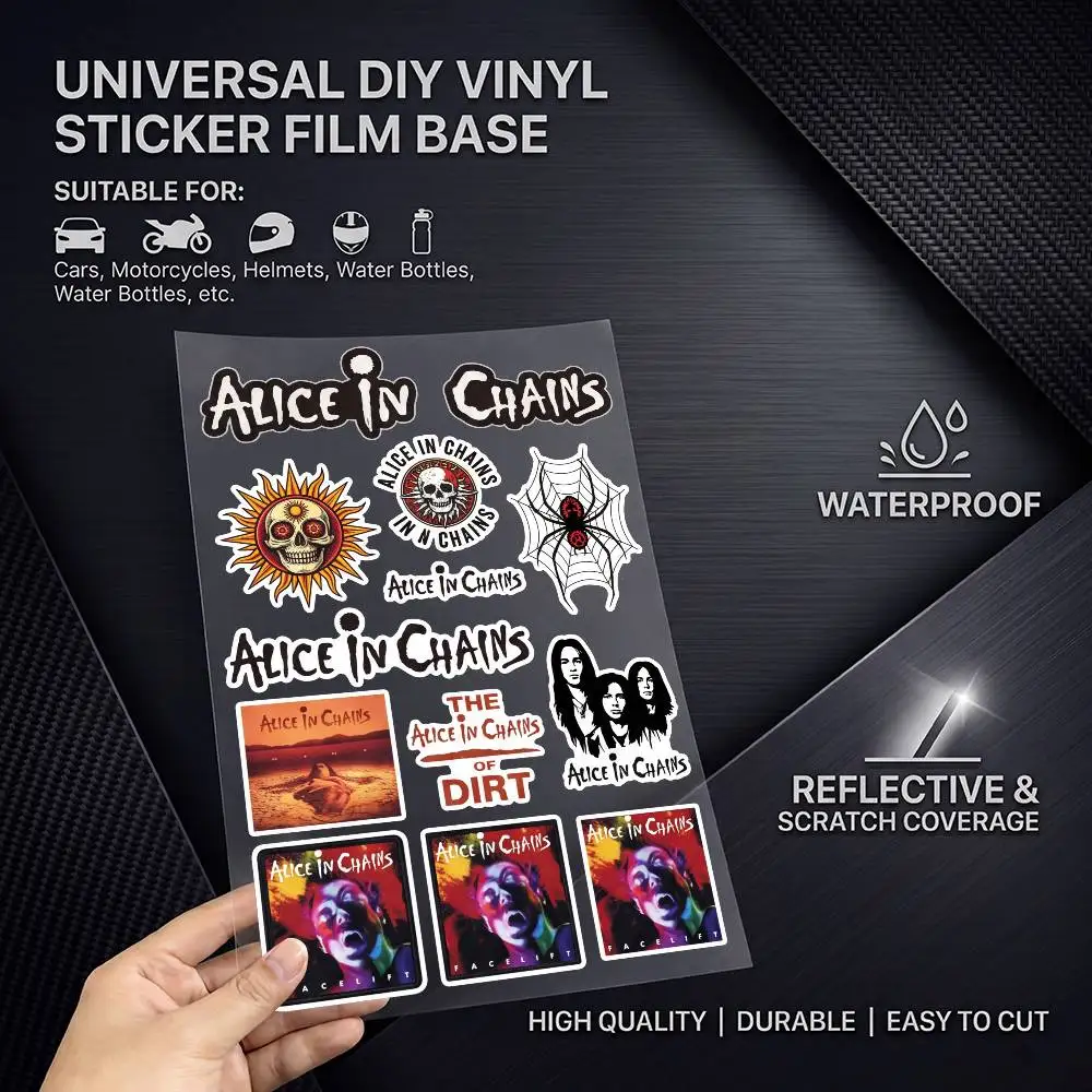 A-AliceInChains-s All Purpose Reflective Waterproof Scratch Blocker Decal Car Bike Helmet Cup Refrigerator Decorative Stickers