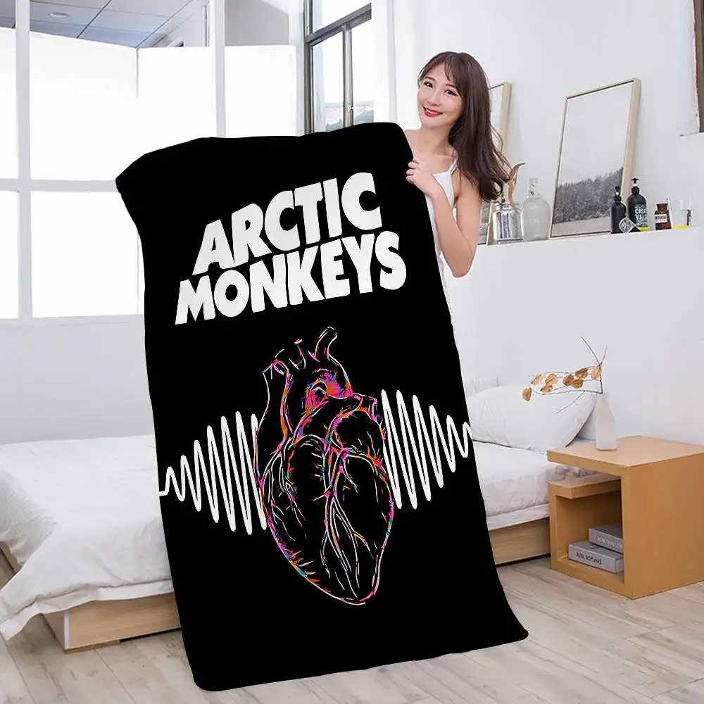 Vintage A-Arctic Rock M-Monkeys Band Bath Towel Microfiber Soft Water Absorbing Breathable For Girl Kids Decorative Beach Towel