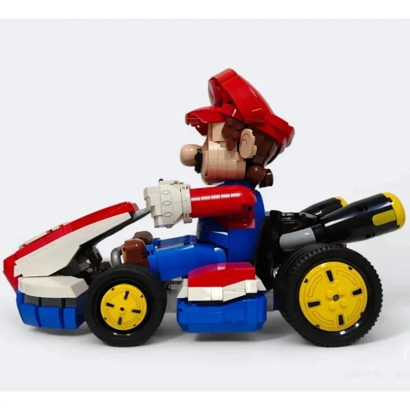 ชุดตัวต่อสร้างสรรค์ 1972 ชิ้น รุ่นรถซูเปอร์มาริโอคาร์ท ของเล่นตกแต่งสำหรับเด็กชายและเด็กหญิง