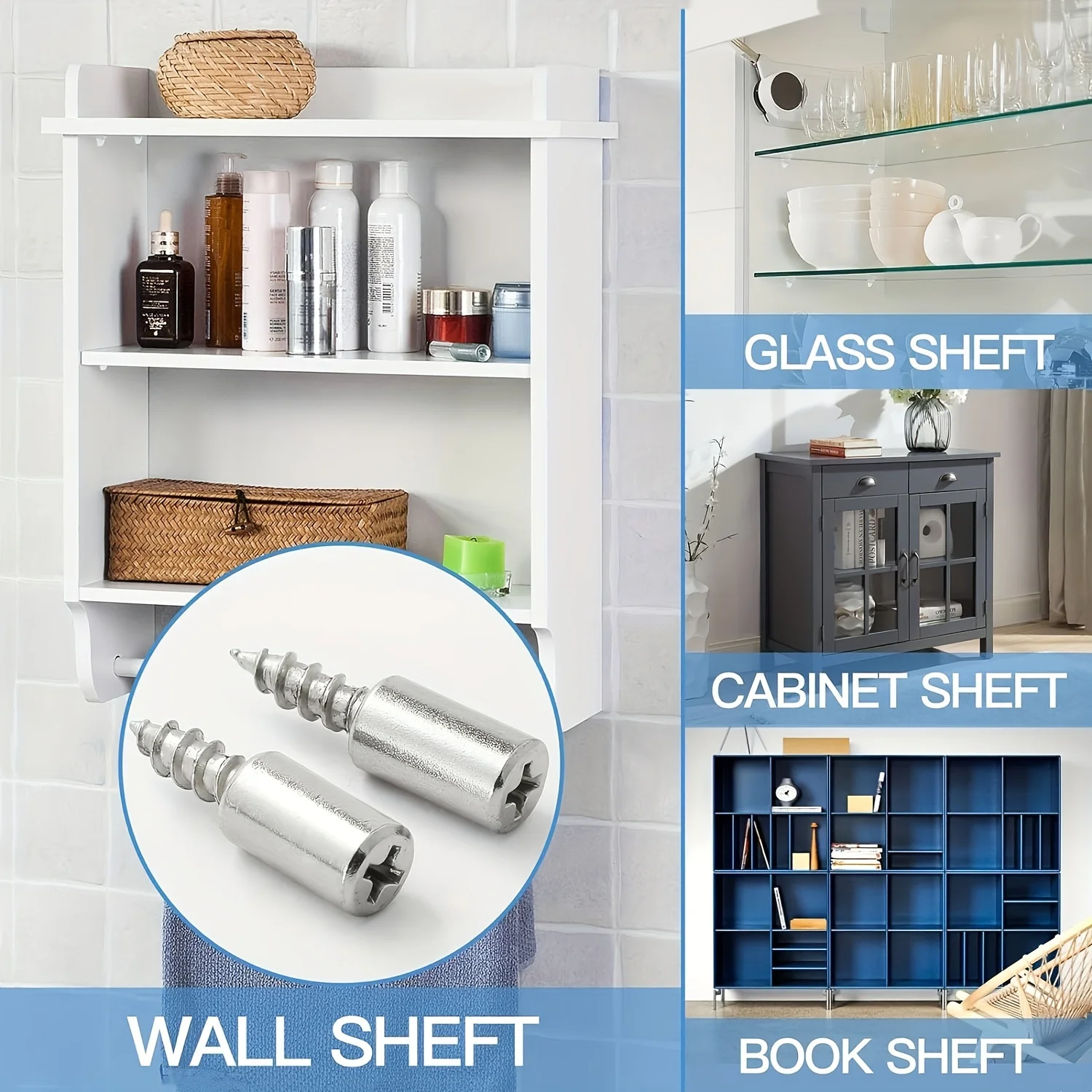 50 قطعة دبابيس دعم الرف، دبابيس للأرفف في الخزائن والخزائن وأرفف الكتب وأرفف الكتب والأثاث #2