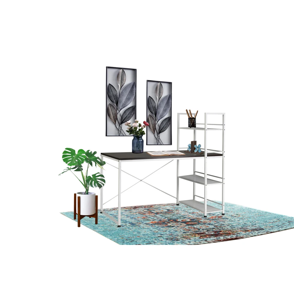 

Двусторонняя умная рабочая станция, деревянный стол, белый/коричневый