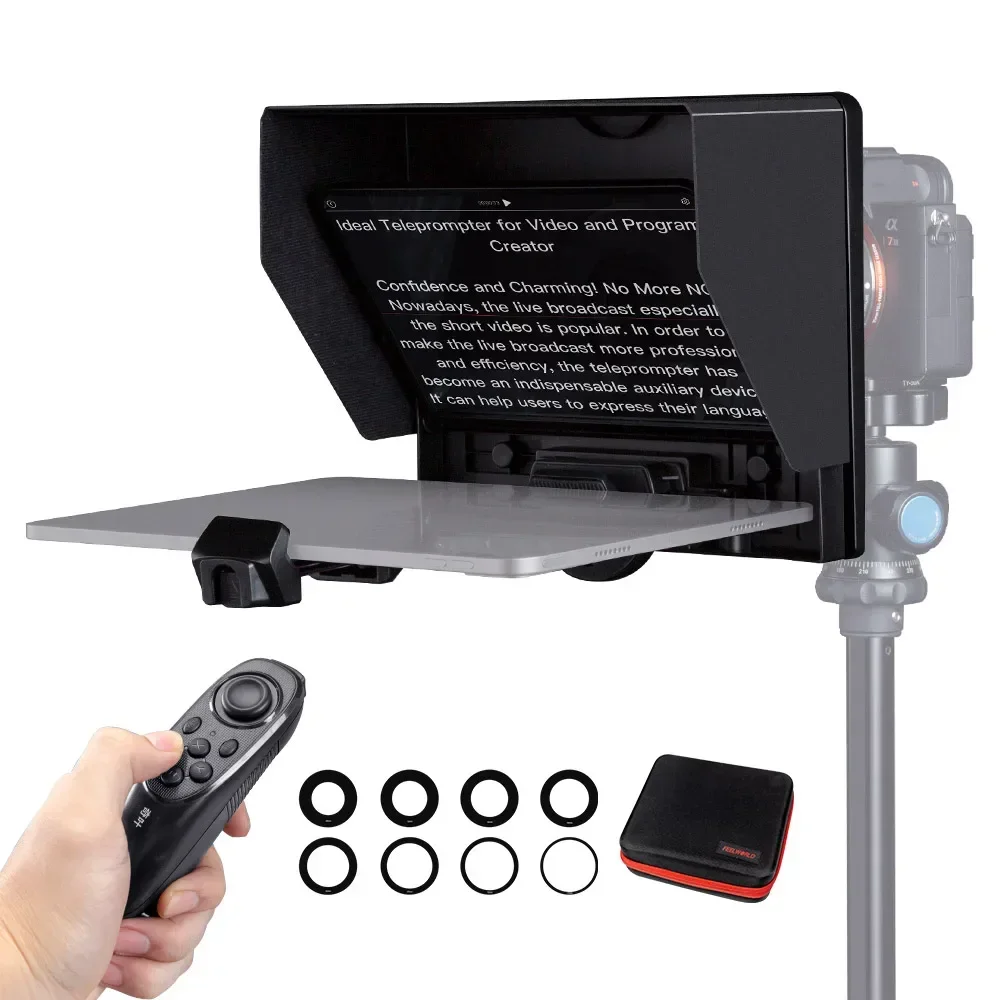 2026 TP10 Portable 10-inch Folding Teleprompter Supports up to 11