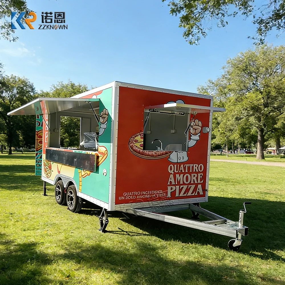 

Bbq Food Truck Cart Pizza Burger Ice Cream Coffee Custom Food Truck Van Mobile Fast Food Kitchen Trailer For Street Vending
