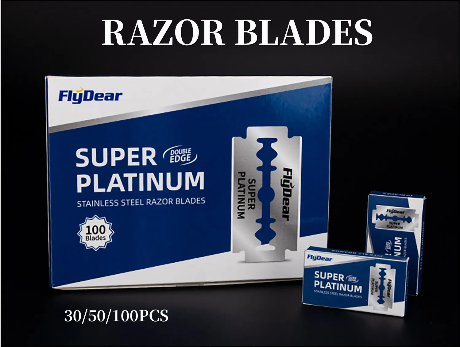 30/50/100pcs Double Edge Razor Blades For Shaving Men Stainless Steel Shaving Blades Professional Barber Razor Blades