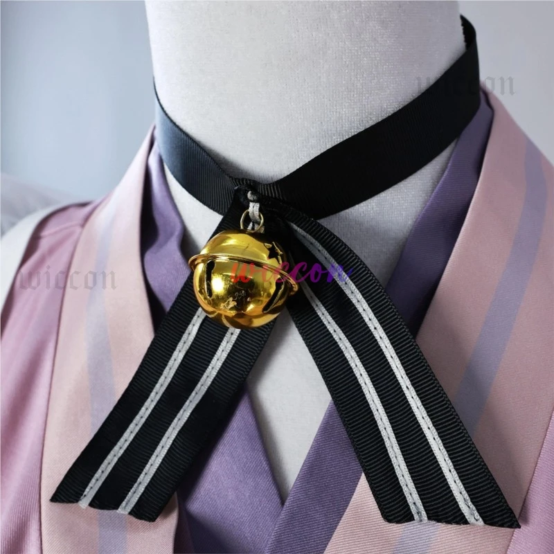 ゲンシン-女性用ウィッグ付きコスプレ衣装,ピンク,パープル,帽子,小道具,緑のウィッグ,女の子,パーティー,ハロウィーン,インパクト,ユメミズキ