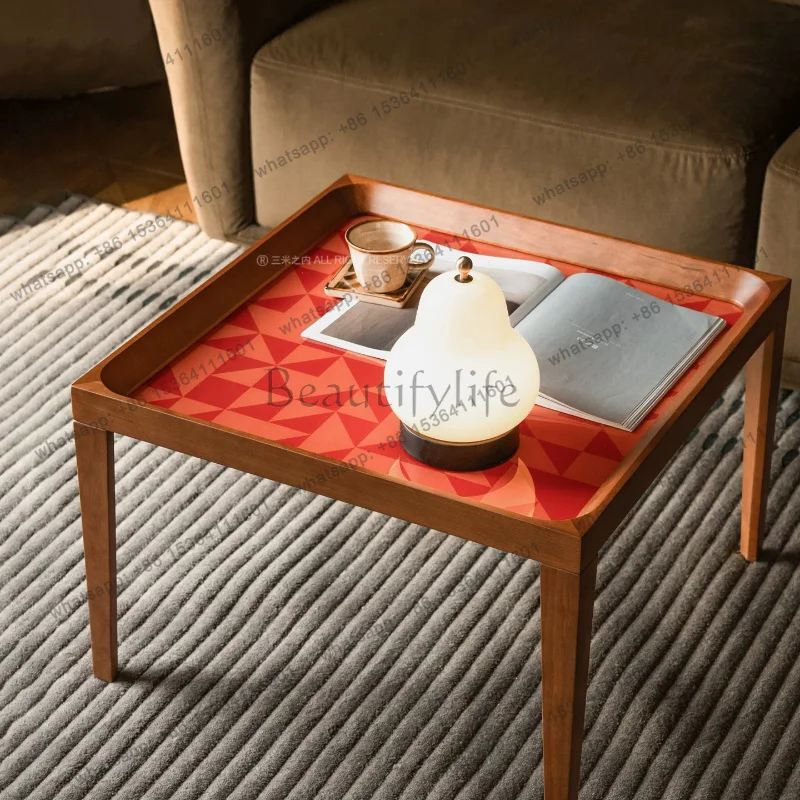 Unique Minimalist Coffee Table Aesthetic Modern Wood Decoration Designer Side Table Simple Center Couchtisch