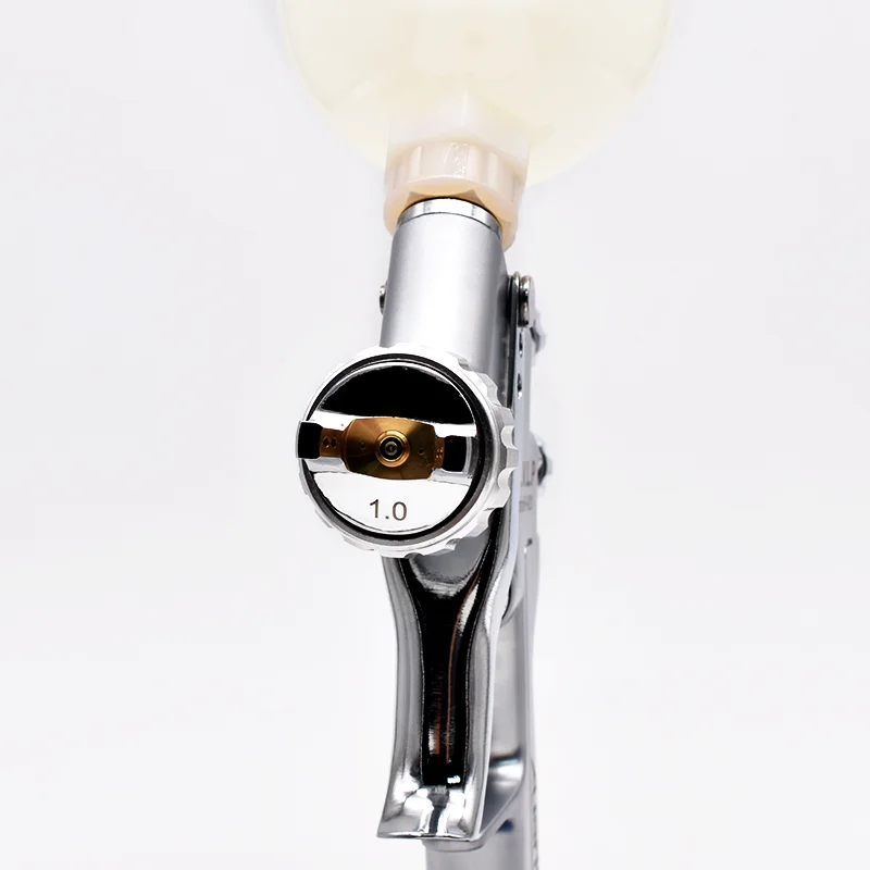 Mini H-921 pistola a spruzzo a gravità ugello da 1.0mm pistola per vernice a spruzzo per riparazione auto 400CC senza tazza pulita e adattatore pistola a spruzzo portatile per auto