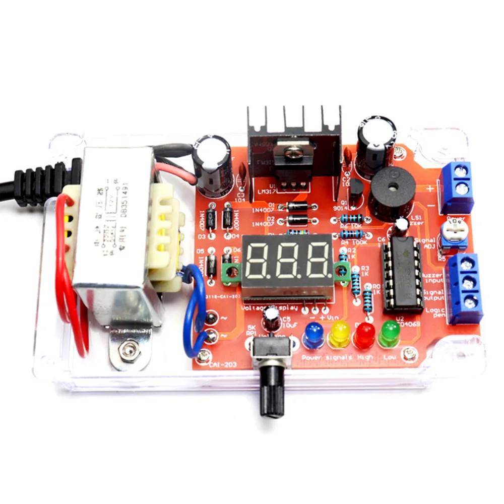 LM317 DIY Voltage Regulated Power Supply Electronic Kits Adjustable Voltage Regulator DC 220V to 1.25V-12.5V Step-down PCB Board