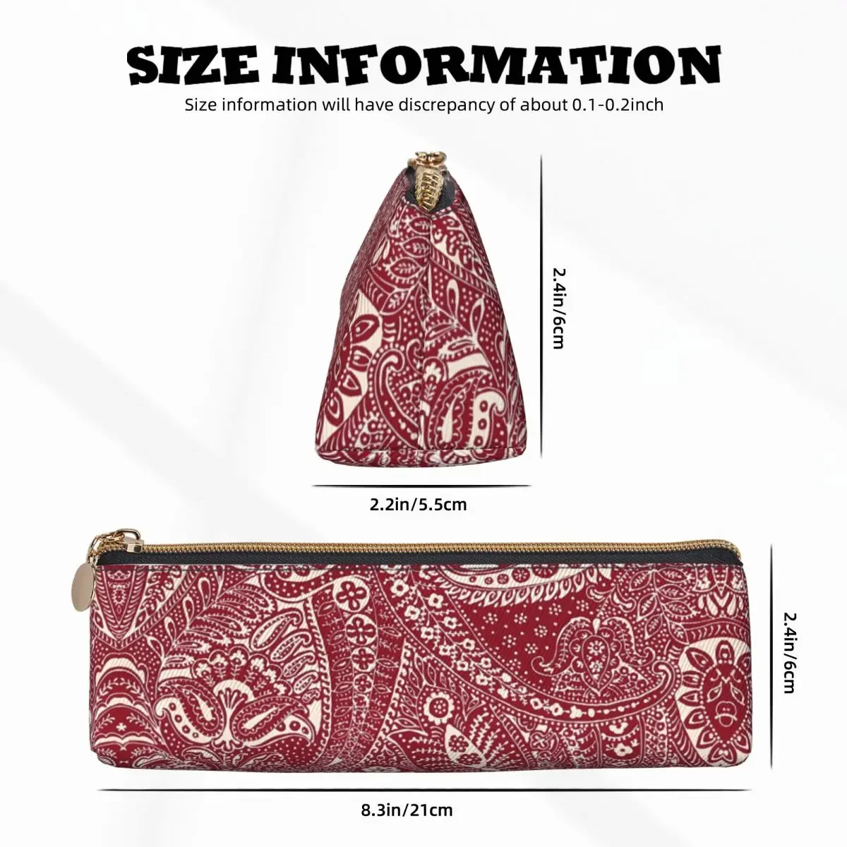 Traditional Floral Paisley Pencil Case Black Retro Child Kawaii Pen Box Design School Pencil Cases Stationery Gift Idea