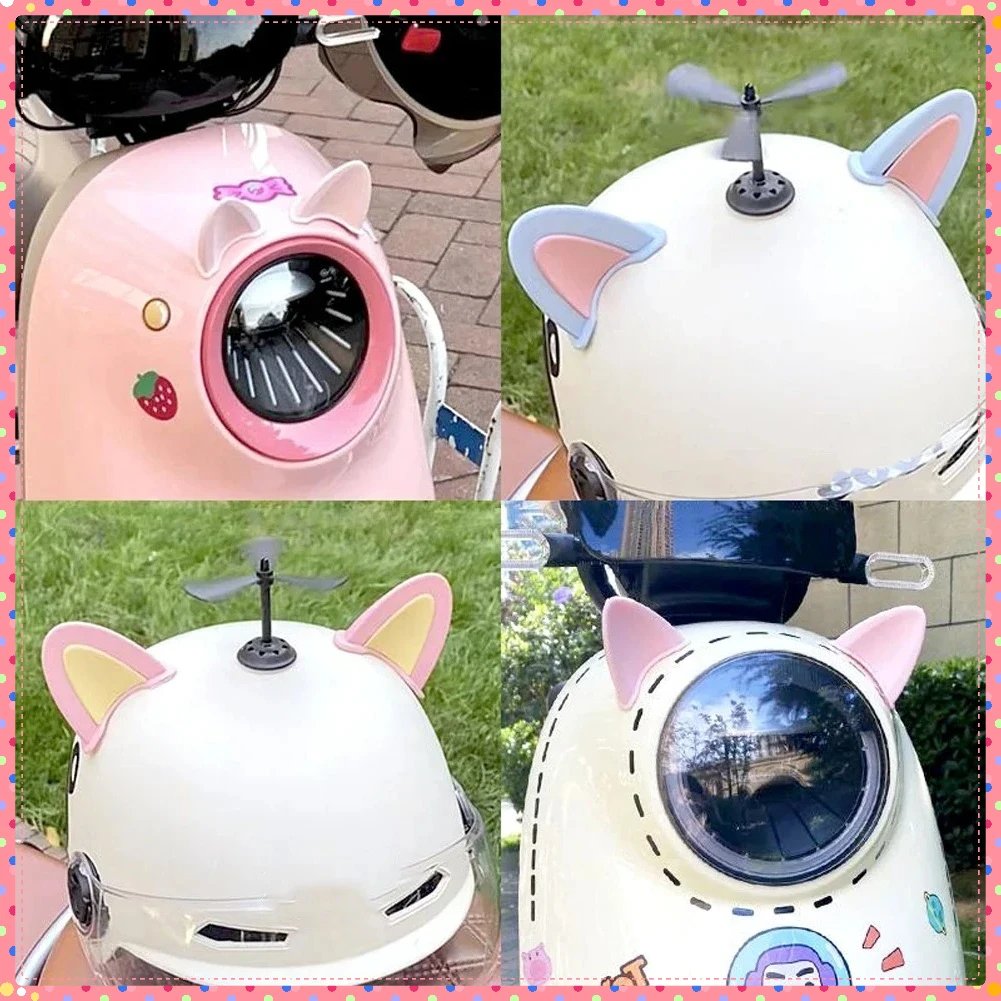 

Motorcycle Helmet Cat Ear Decorations (2PCS) – Cute Styling Accessories for Motocross \u0026 Electric Vehicle Helmets