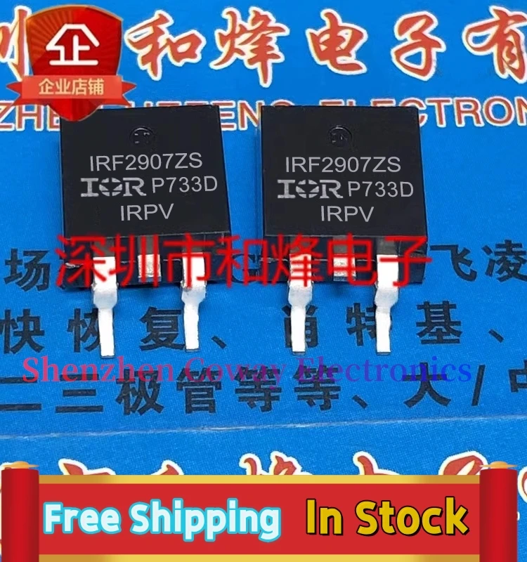 10PCS-30PCS  IRF2907ZS F2907ZS  TO-263 MOS 75A 75V  In Stock Fast Shipping