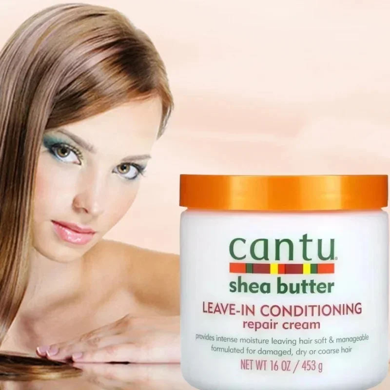 Original Cantu Shea Butter Leave in Conditioning Repair Cream 453g Nourishing Repair Hair Damaged By Ironing and Dyeing