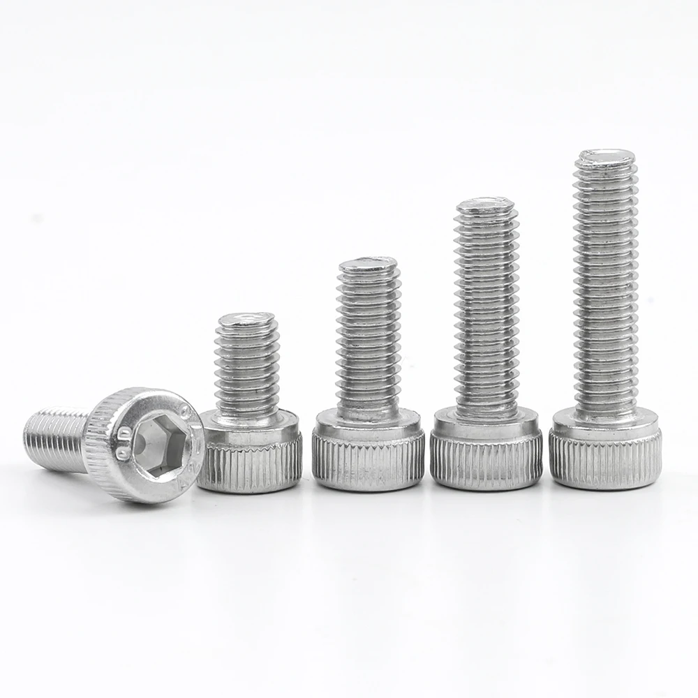 JUIDINTO 1-55pcs Hexagon Hex Socket Head Cap Screw M1.6 M2 M2.5 M3 M4 M5 M6 M8 M10 M12 Stainless Steel Allen Screw