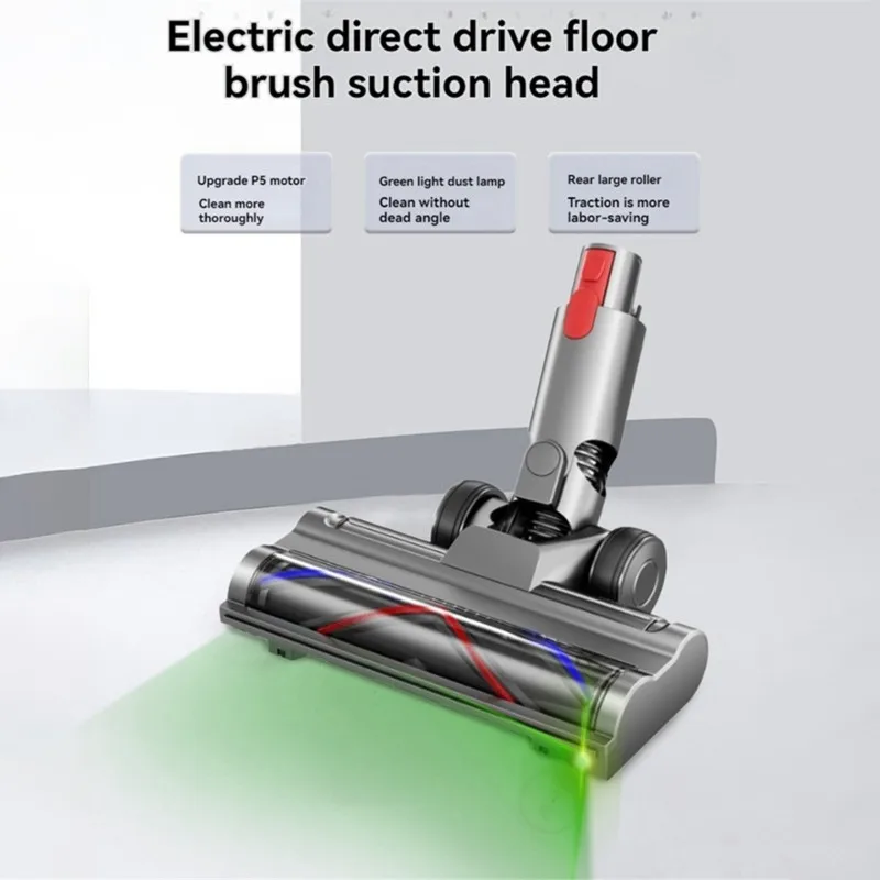 [B25B!】 Vacuum Attachment Brush Head For Dyson V7 V8 V10 V11 V15- New Direct Drive With LED Dust Detection For Carpet Floor Clea