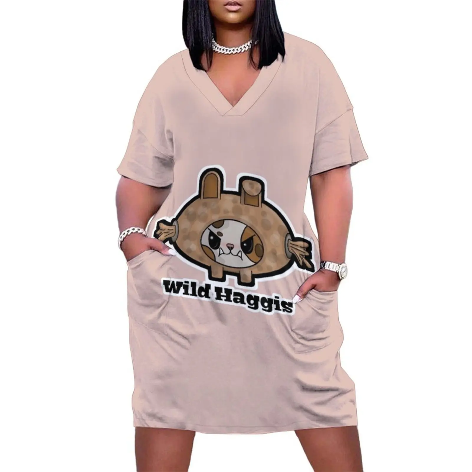 

Wild Haggis pink Loose Pocket Dress clothing women summer 2025 Woman clothing Long dress summer dress women 2025