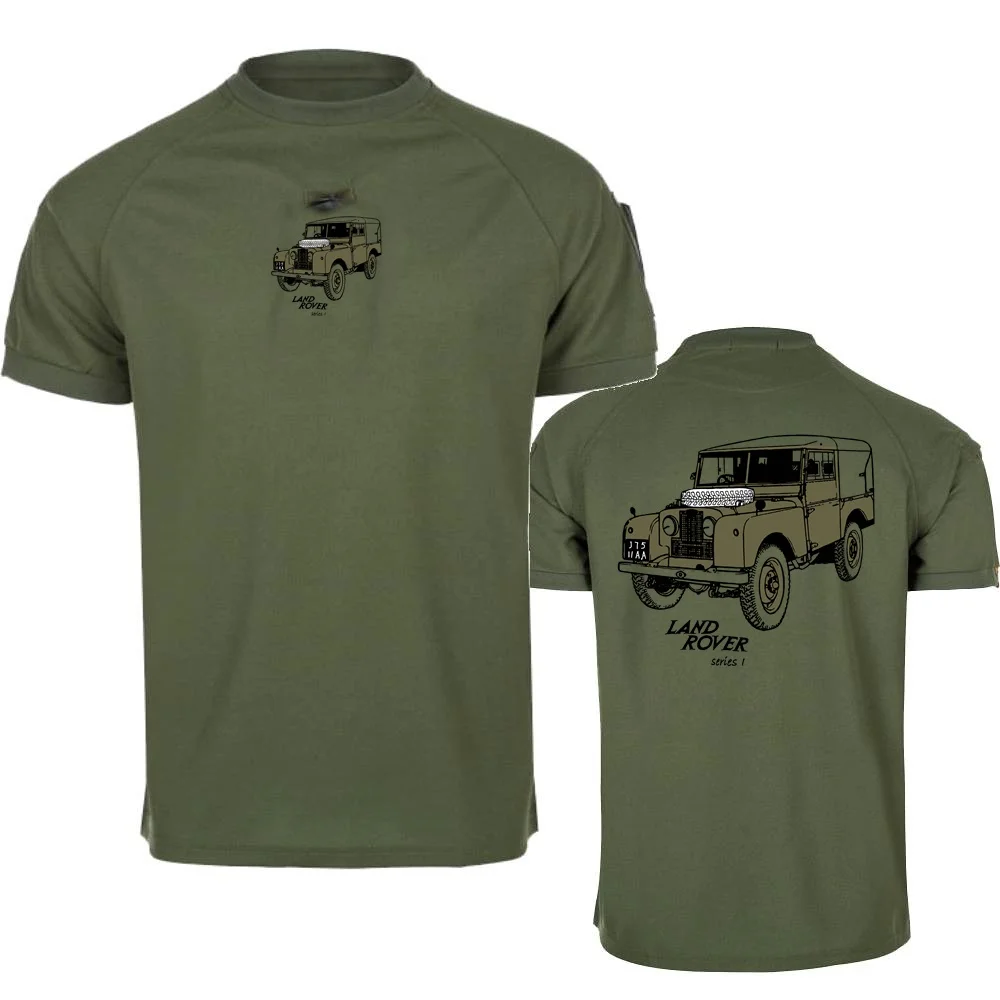 Мужская футболка Land Cars Rover серии 90, футболки в стиле Cross Country Car, Джерси с короткими рукавами и круглым вырезом, футболка-поло