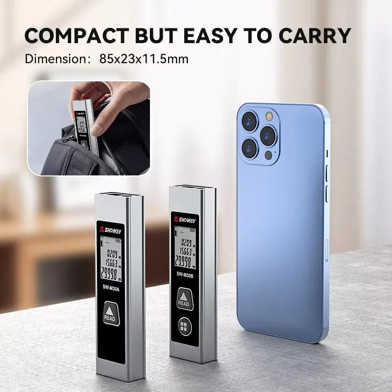 أدوات القياس الرقمية مقياس مسافات الليزر المحمولة جهاز تحديد المدى الصغير