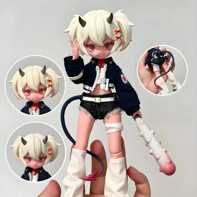 

Дьявольские рога 1/8 Bjd, экшн-фигурка, глухая коробка, подвижные суставы, аниме-модель, подарок, сменная одежда, гаражный комплект, украшения для загадочной коробки