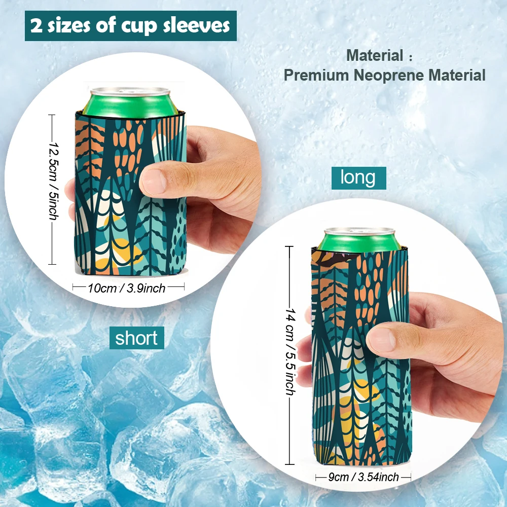 1Pcs Slim Can Coolers Sleeves For 12oz Standard Cans Of Cooler Neoprene Bottle Insulator Cans Beer Energy Drinks Sleeves