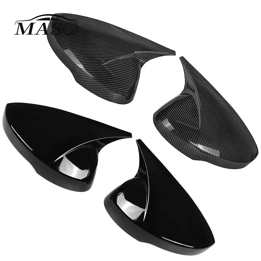 

2pcs Car Side Door Rearview Mirror Cover Sticker Trim Carbon Fiber Black/Glossy Black for Honda Civic 11th 2022