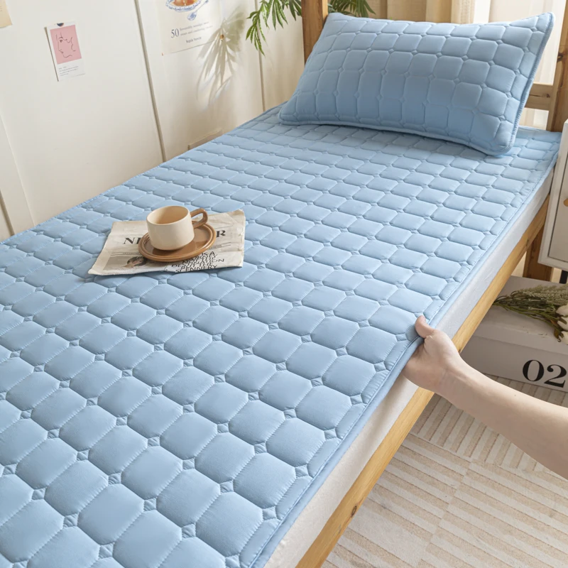 2024 New Soild Thin Mattress Topper Mattress 1pc 80/90/100/120/150/180/200cm lightweight breathable and machine washable