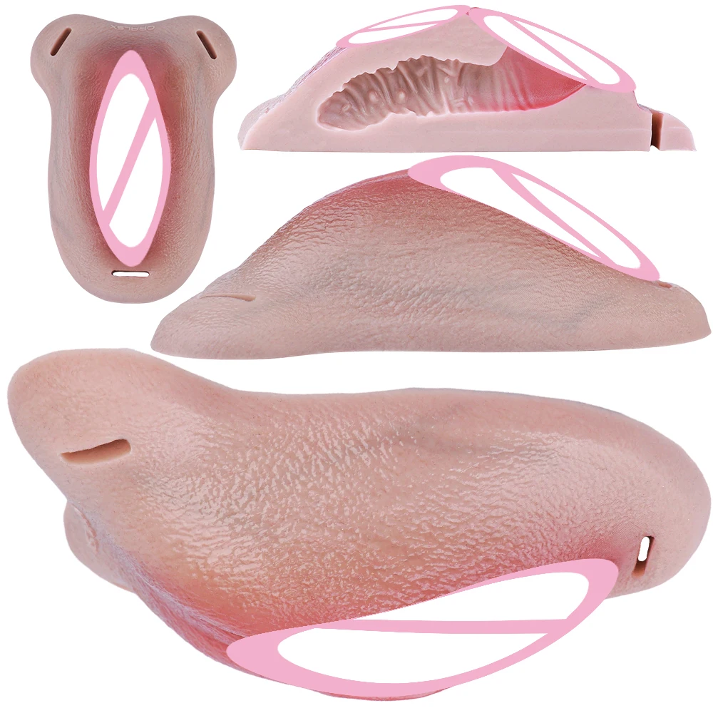 SXM Soft Silicone Insertable Vagina Realistic Fake Clitoral Pants Male Chastity Cage Device Penis Sleeve Cage Femboy Sex Toys 18