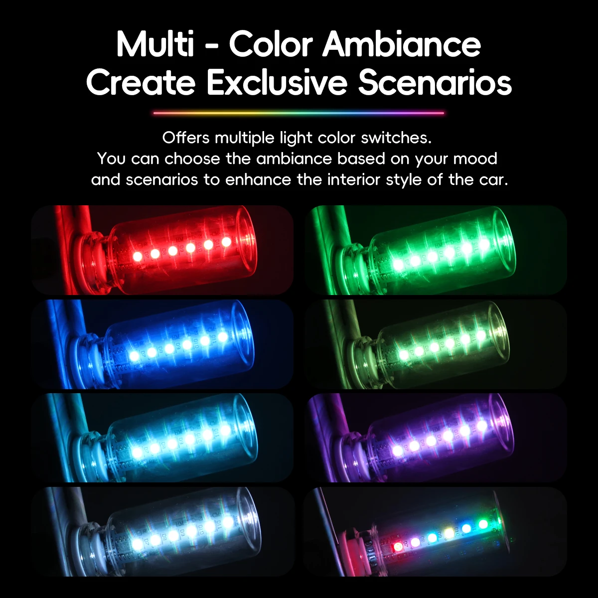 RGB Touch Dimming USB LED Filament Glass Bulb 5V Retro Edison Bulb Night Light Car Decoration Incandescent Eye Protection Light