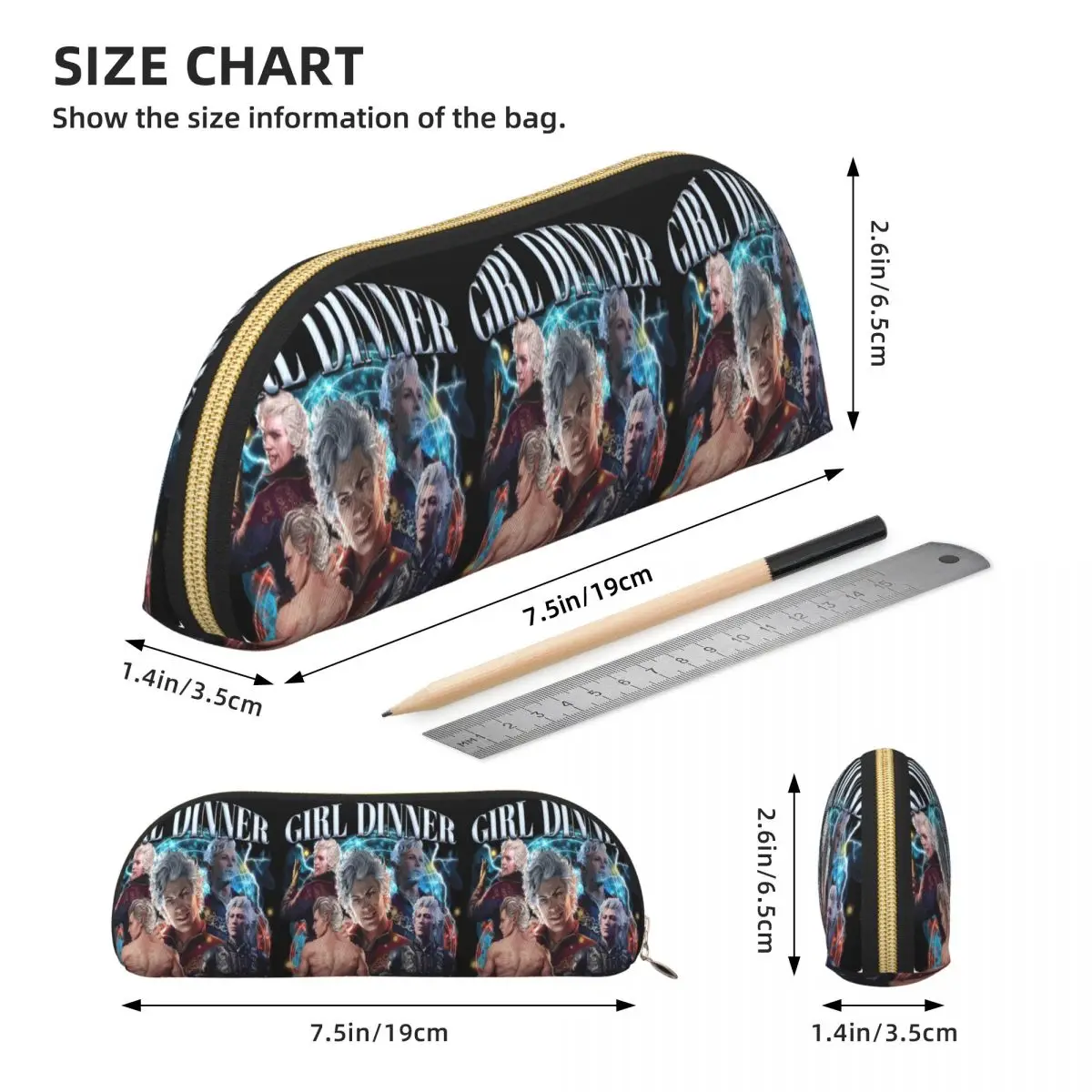 Astarion فتاة عشاء مقلمة حامل قلم تخزين القرطاسية لوازم سعة كبيرة صندوق القلم حقيبة أقلام رصاص للبنين بنات مدرسة