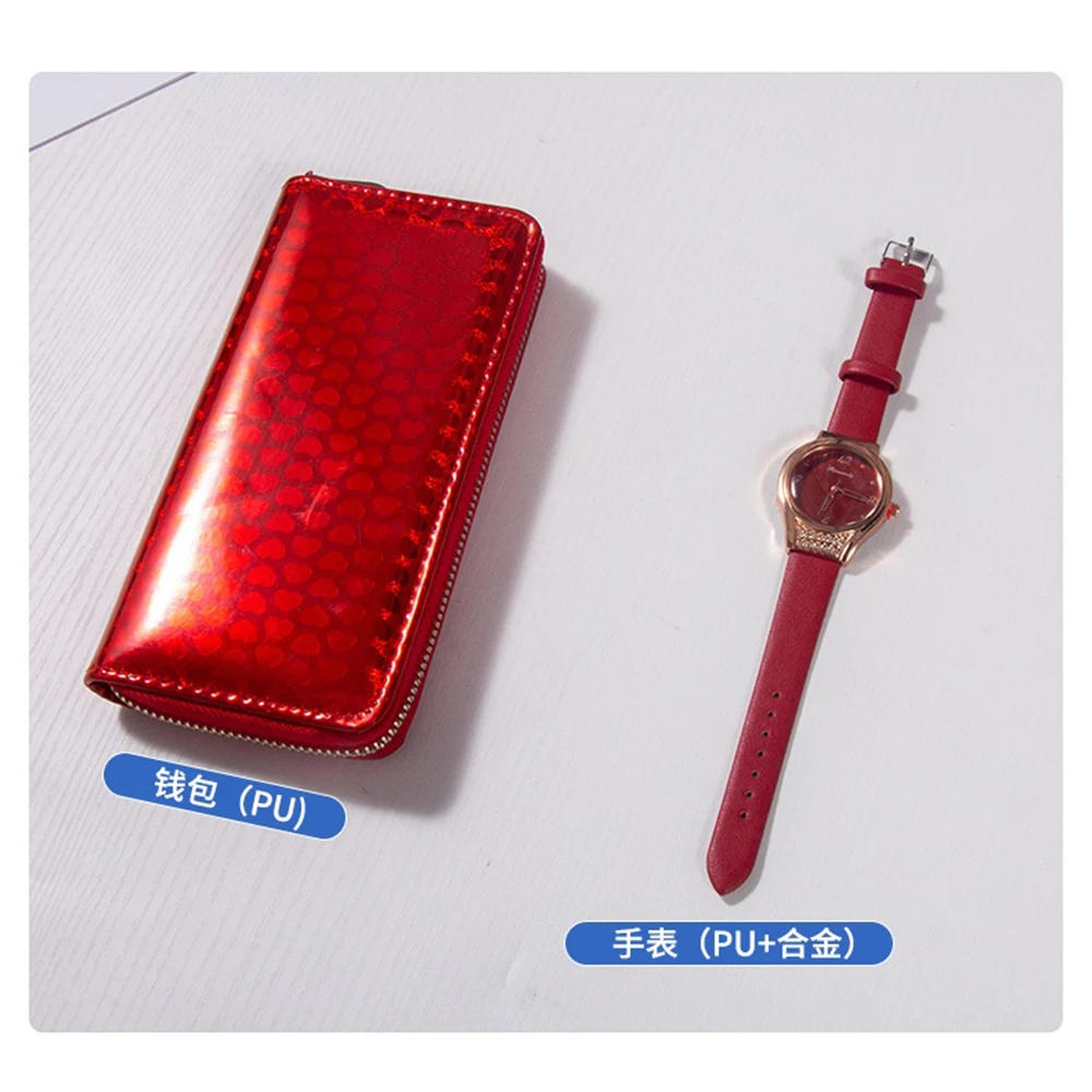 Fashion Women's Fashion Quartz Watch Wallet 2pcs set Gift Box Mother's Day Christmas New Year Gifts Ladies watches Gift Sets