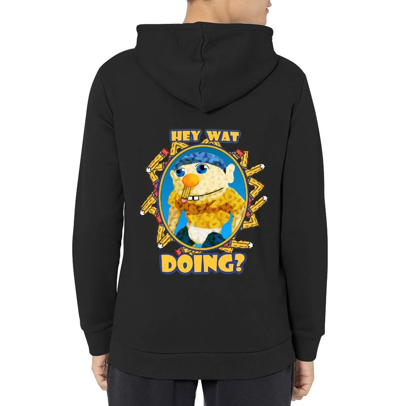 SML ¿Hey Wat haciendo? Sudadera con capucha ropa masculina estilo japonés ropa de hombre abrigo de hombre Sudadera con capucha para hombre
