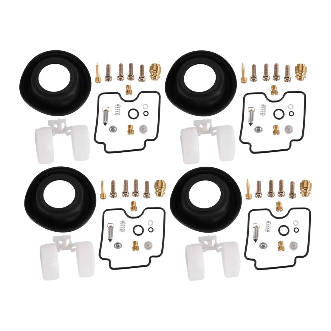 

4 Sets Carburetor Repair Kits With Floats Diaphragms Fit For Suzuki GS500F 2004 2005 2006 2007 2008 2009