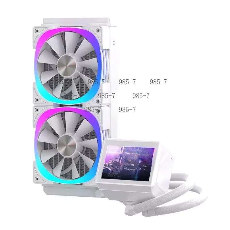 Temperature Screen Display Water Cooler, ARGB PWM Synchronized PC Liquid Cooling Radiator