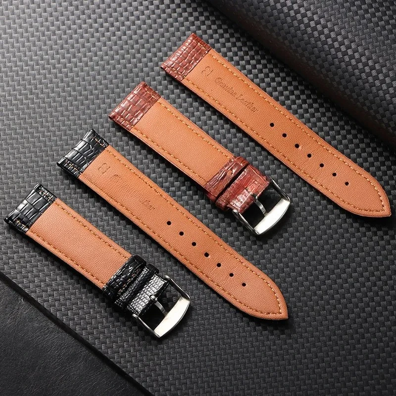 18 مللي متر 20 مللي متر 22 مللي متر الجلود حزام (استيك) ساعة ل أوميغا ل سايكو حزام سحلية نمط لينة مريحة سوار مقاوم للماء الرياضة معصمه #5