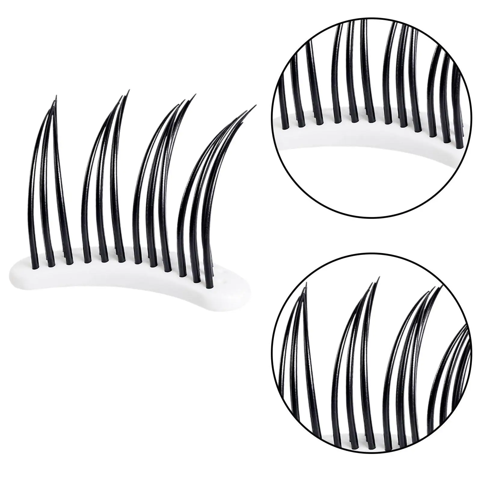 Model rzęs silikonowy, pomoc dydaktyczna, narzędzie do ćwiczeń wielokrotnego użytku z podstawką, narzędzie demonstracyjne do ćwiczeń przedłużania rzęs dla salonu.