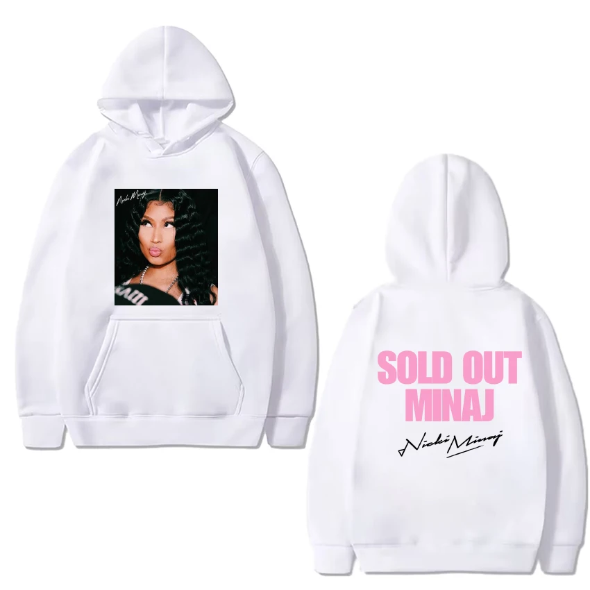 Hot rapper Nicki Minaj Pink Friday Album Printed Hoodie 2024 Men Women Fashion hip hop streetwear Unisex Fleece Long sleeve Tops