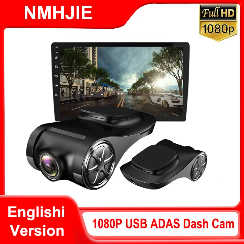 

USB HD 1080P ADAS Car DVR Camera For Android Player Dash Cam Navigation Head Unit DVD Audio Voice Alarm Video Recorder G-Shock
