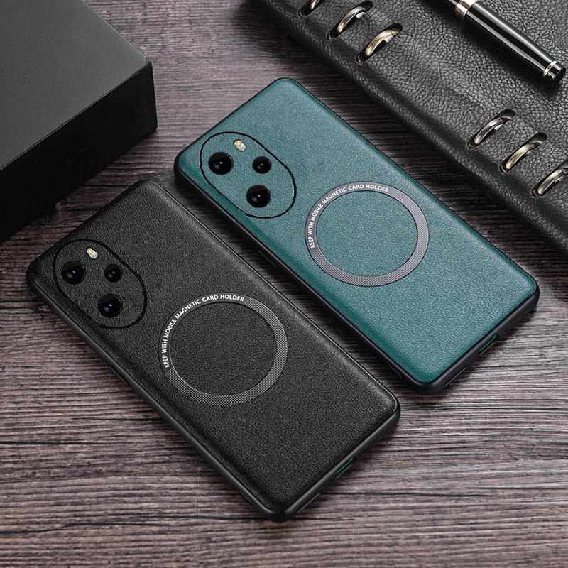 

Leather Magsafe Case for Huawei Honor 100 Pro Silicone Protection Magnetic Charging Cover Honor100Pro MAA-AN00 MAA-AN10 Coque