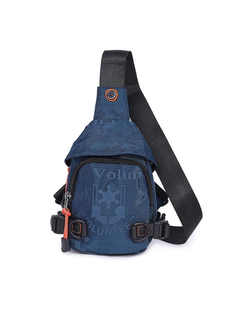 Volunteer Chest Bags for Men 2023 New Solid Fashion Commuter Business Nylon Casual Mobile Phone Travel Crossbody Bags1518-42A